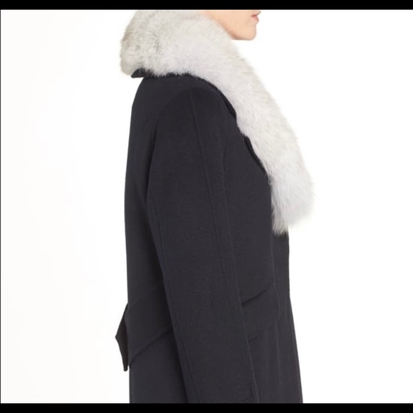 Derek Lam 10 Crosby Wool Trench Coat Faux Fur size medium designer NWT - Picture 4 of 8